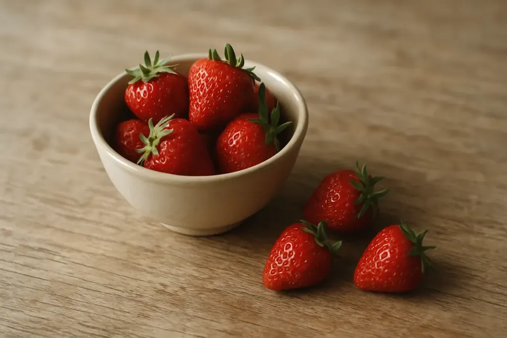Frische Erdbeeren in einer kleinen Schale