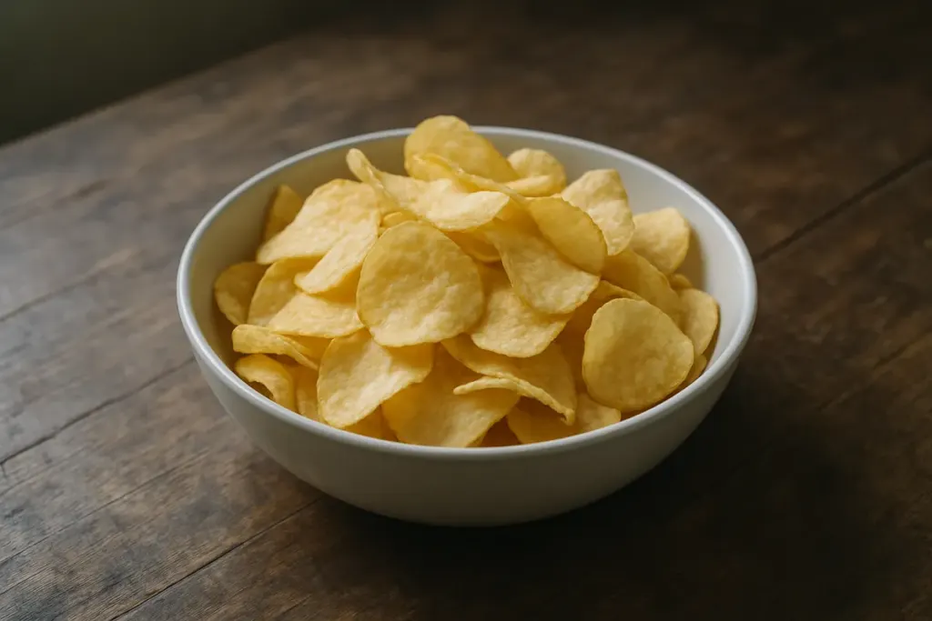 Kartoffelchips in einer Schale